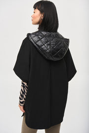 Knit Reversible Hooded Cape