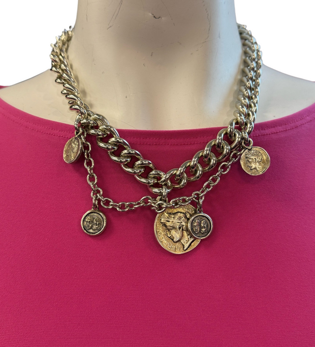 Chunky Chain Coin Necklace