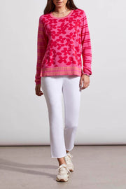 Pointelle Floral Sweater