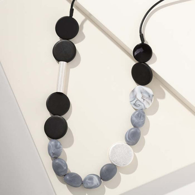 Marble & Wood Necklace