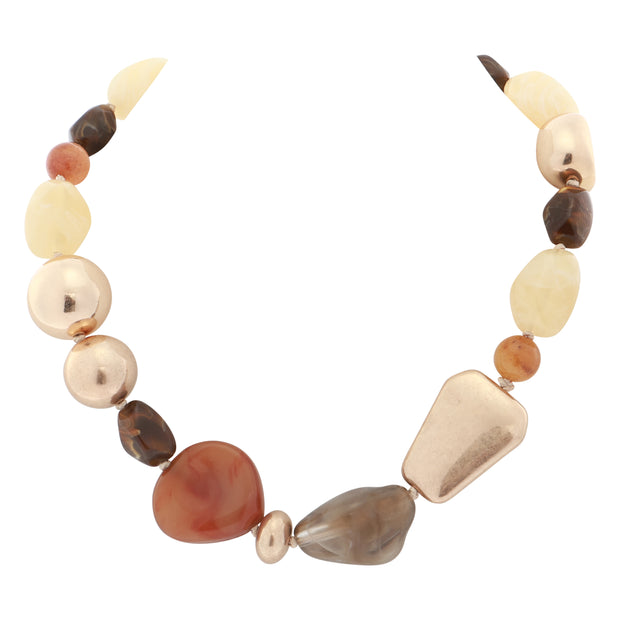 Natural Bead & Stone Necklace