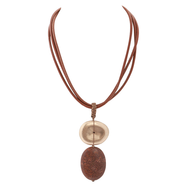 Triple Strand Stone Necklace