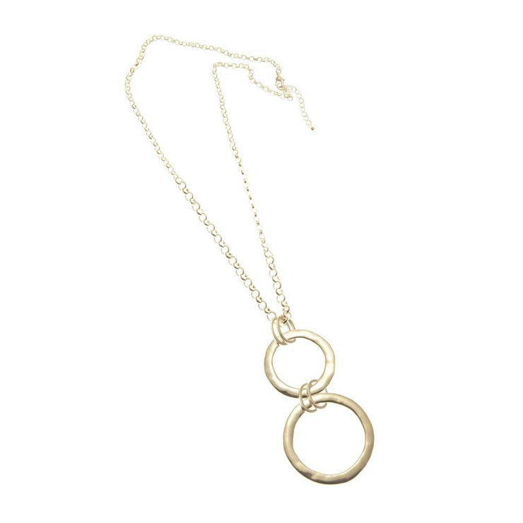 Large Double Circle Necklace
