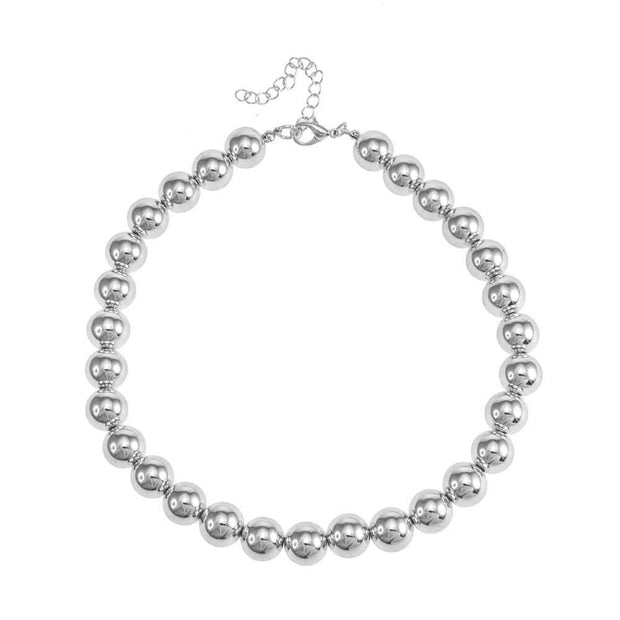 Silver Beads Necklace-Watch Us Women Oakville