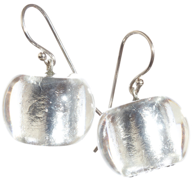 Silver Foil Ball Earrings