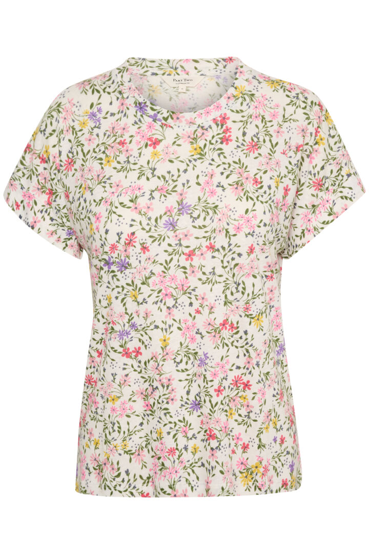Emelie Floral Linen T-Shirt