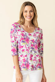 V-Neck Floral Top