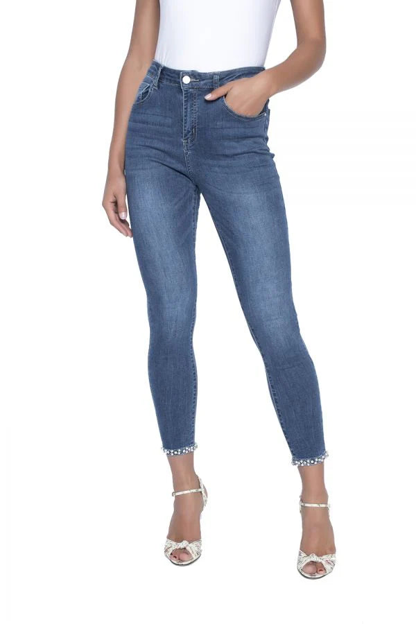 Bow Back Split Sparkle Jeans