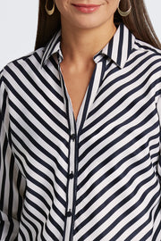 Mary Stripe No Iron Shirt