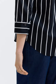 Margie Stripe & Houndstooth 3/4 Sleeve Shirt