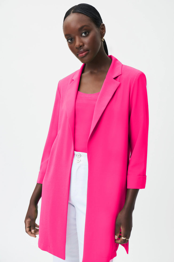 Flowy Long Notched Blazer