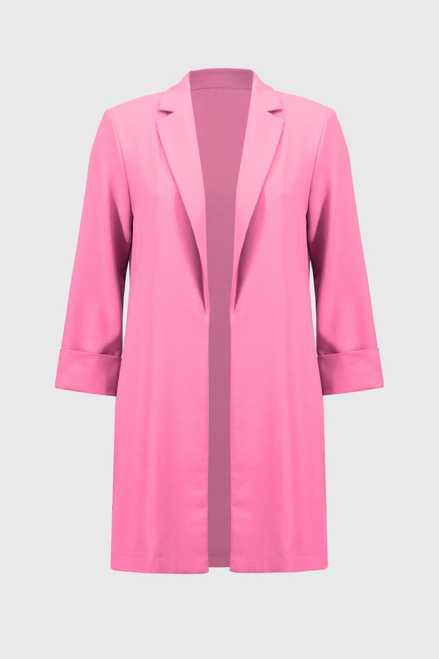 Flowy Long Notched Blazer