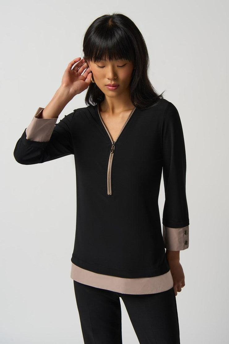 Zipped Neckline Top-Watch Us Women Oakville