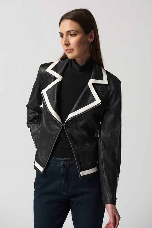 Notched Collar Suede Jacket