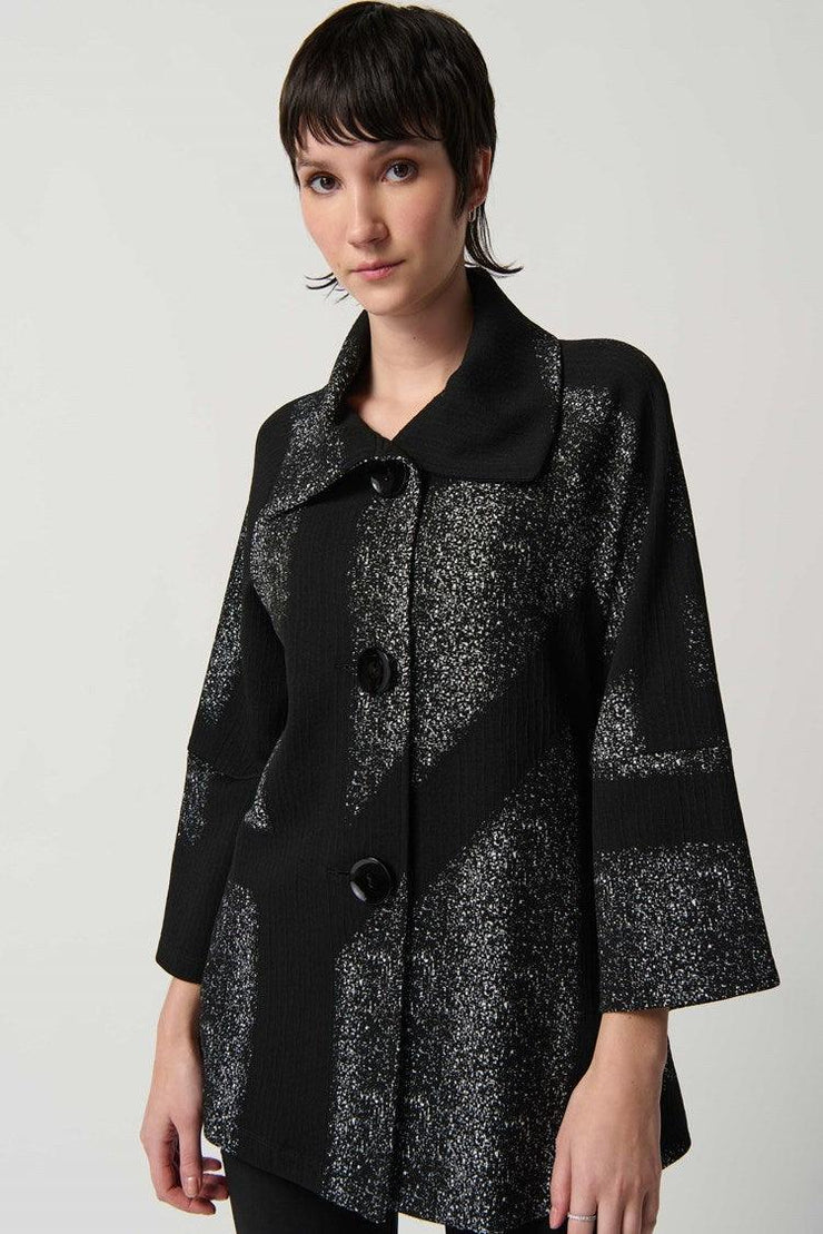 Jacquard Knit Trapeze Jacket-Watch Us Women Oakville