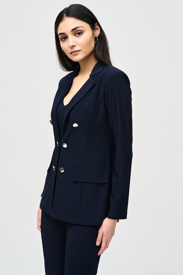 Silky Knit Fitted Blazer