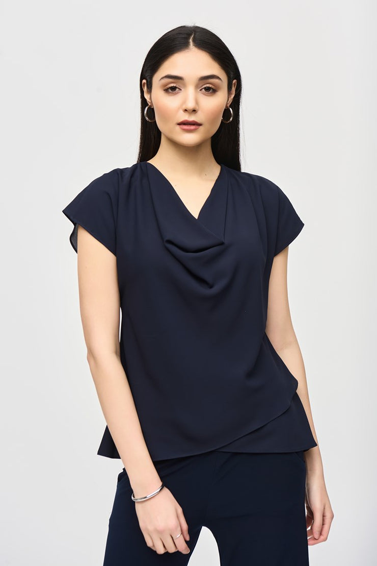 Georgette Fit and Flare Layered Top