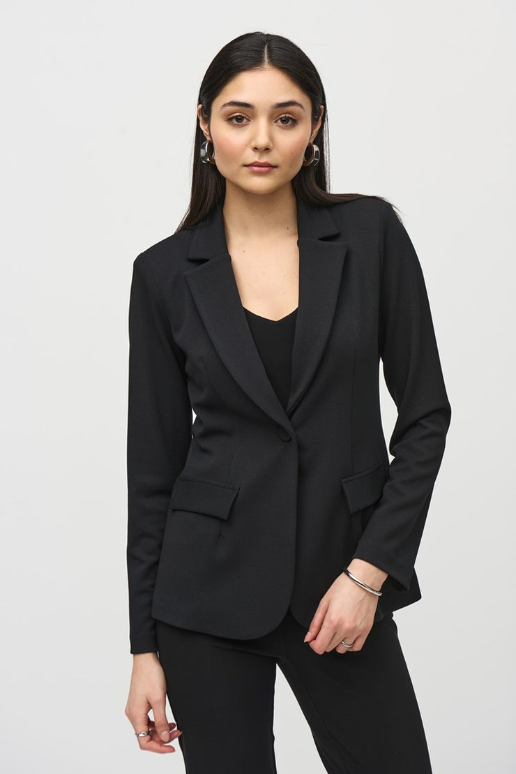 Scuba Crepe Fitted Blazer