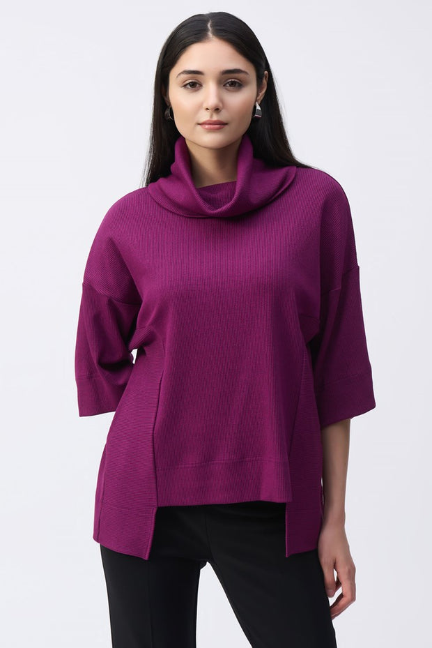 Needle Rib Long Boxy Top