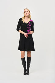 Silky Knit Coulour-Block Dress