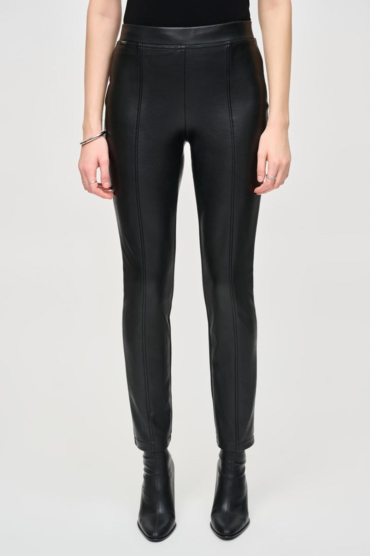 Bonded Leatherette Slim Fit Pants