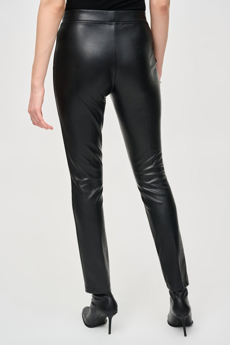 Bonded Leatherette Slim Fit Pants