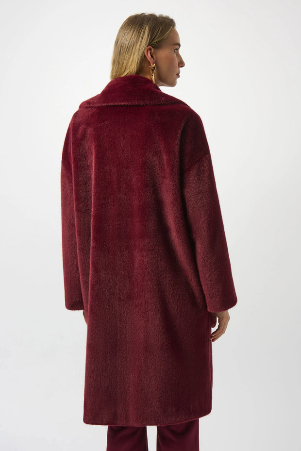 Faux Fur Straight Coat