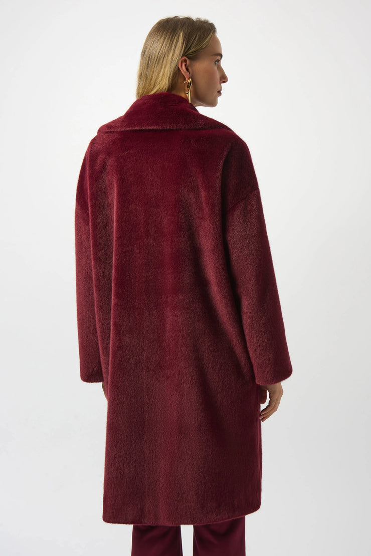 Faux Fur Straight Coat