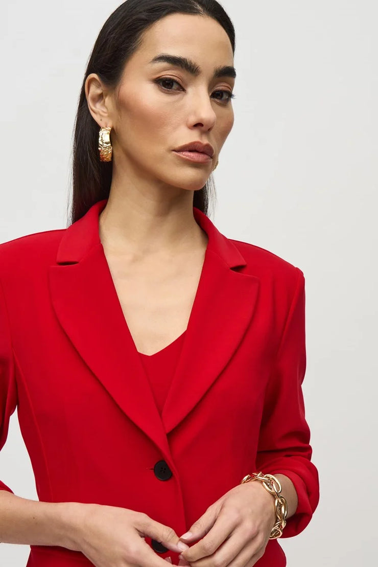 Silky Knit Fitted Blazer