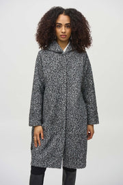 Melange Bouclé Knit Cocoon Coat