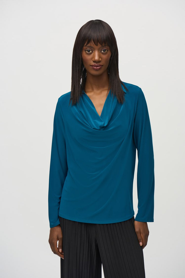 EMPRESS - Silky Knit Cowl Neck Top