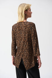 Silky Knit Animal Print Fit and Flare Tunic