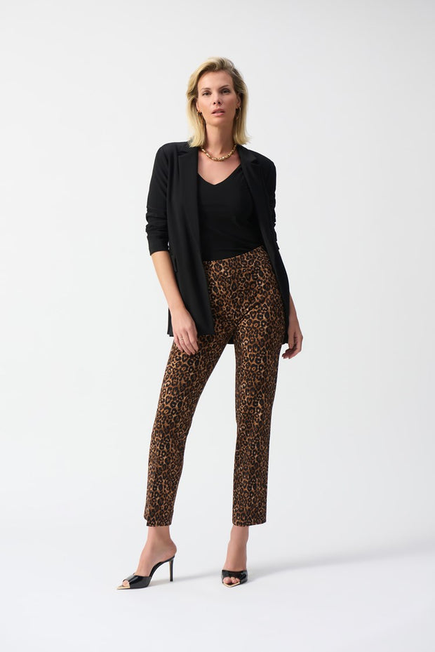 Silky Knit Animal Print Pull-On Pants