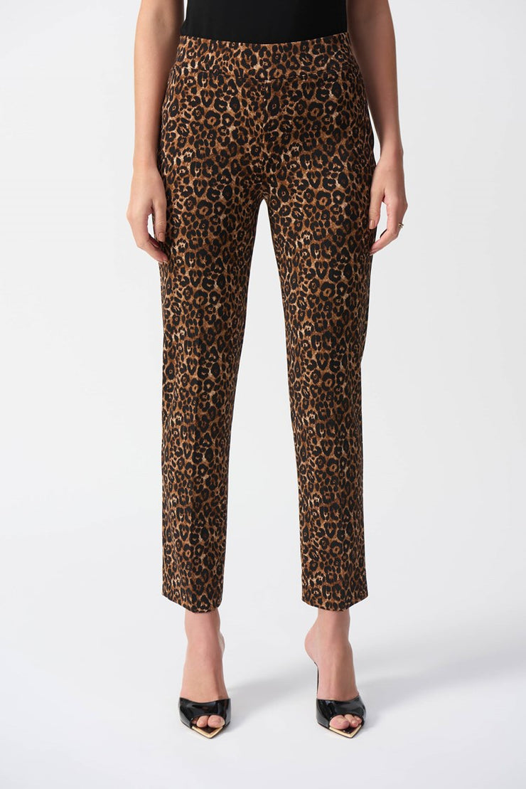 Silky Knit Animal Print Pull-On Pants