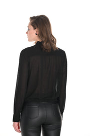 Embellished Drape Front Top