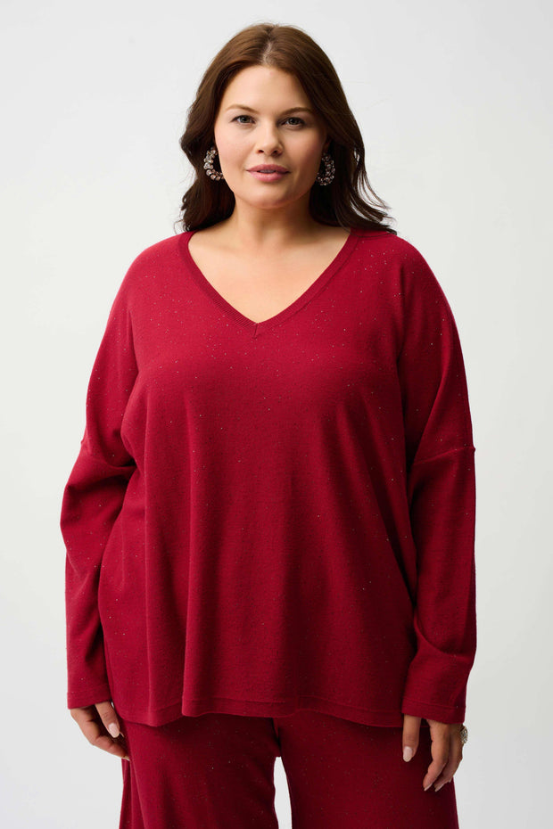 Sequined Sweater Knit Boxy Top