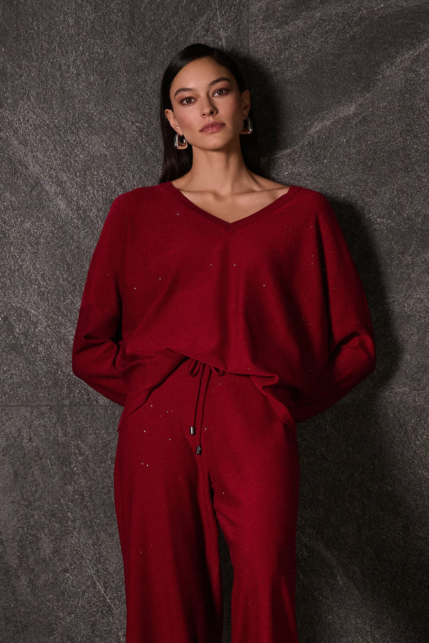 Sequined Sweater Knit Boxy Top