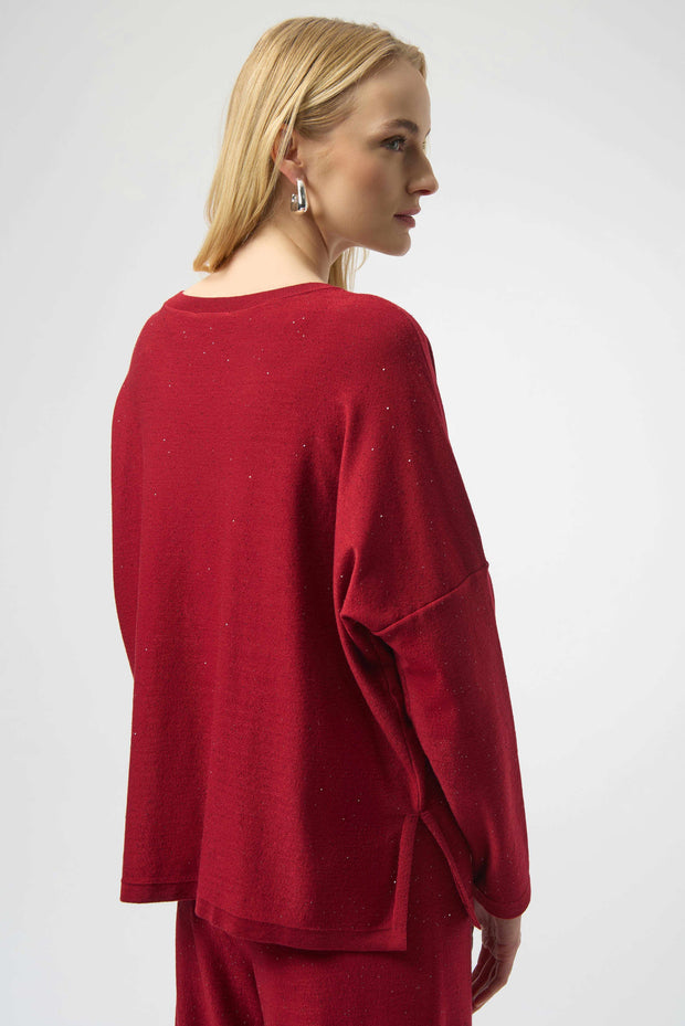 Sequined Sweater Knit Boxy Top