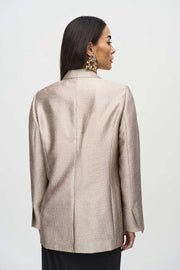 Woven Metallic Fitted Blazer