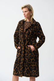 Jacquard Sweater Animal Print Coat