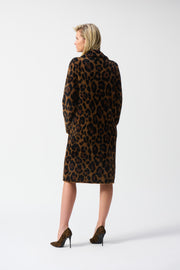 Jacquard Sweater Animal Print Coat