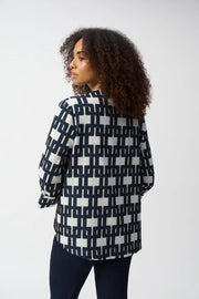 Geometric Jacquard Trapeze Jacket