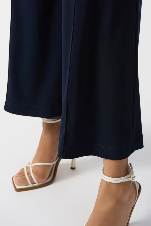 Silky Knit Pull-On Wide-Leg Pants