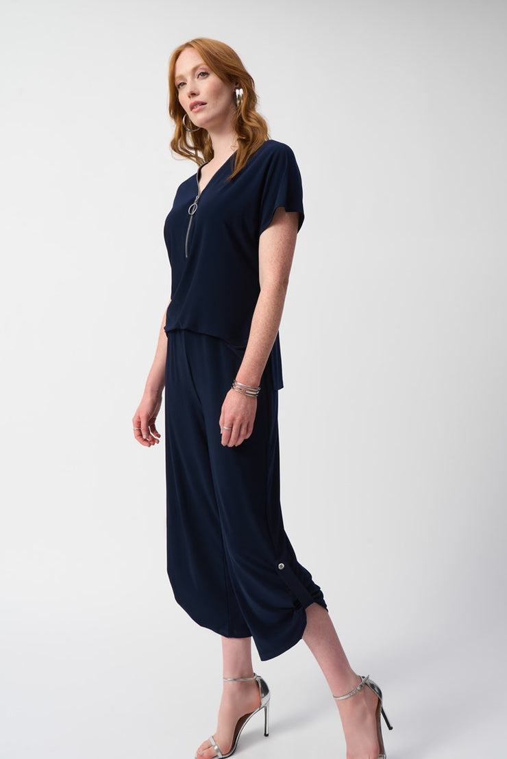 Silky Knit Culotte Jumpsuit