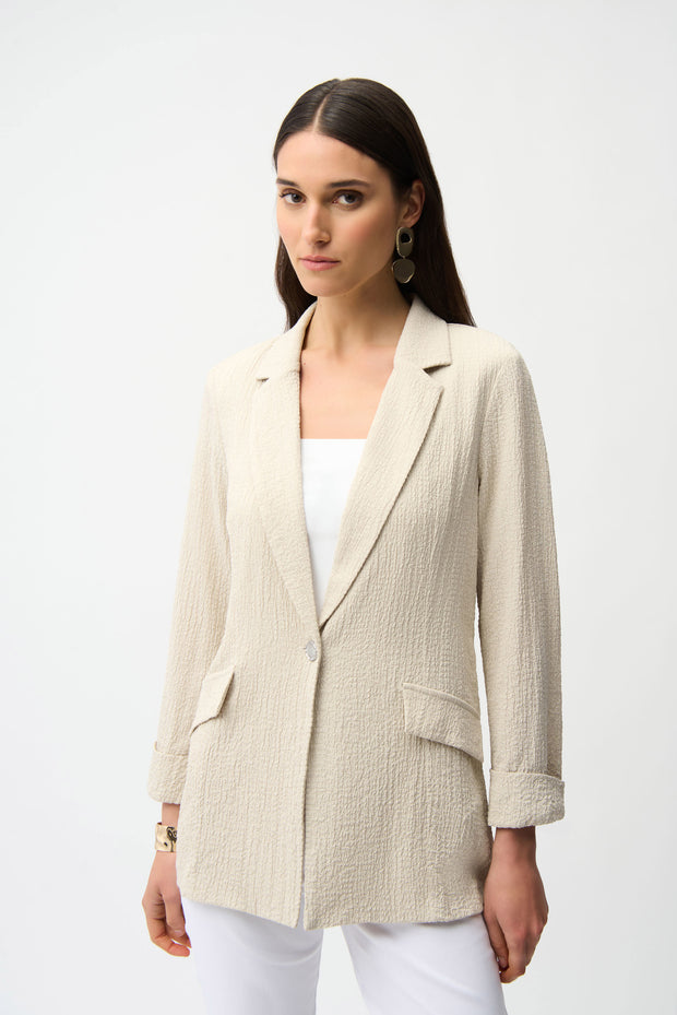 Seersucker Straight Blazer