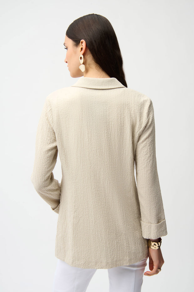 Seersucker Straight Blazer