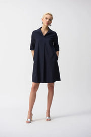 Stretch Poplin Trapeze Dress