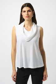 Silky Knit and Satin Sleeveless Top