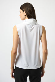Silky Knit and Satin Sleeveless Top