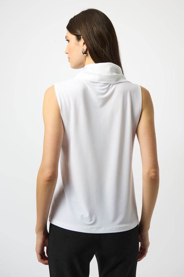 Silky Knit and Satin Sleeveless Top